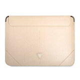 Guess Protective MacBook Sleeve 13 "/ 14" (33 x 23 Cm) - Saffiano Triangle - Beige