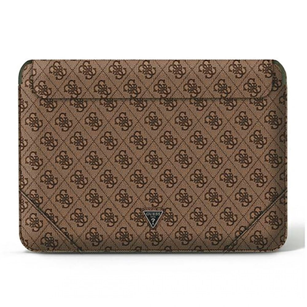 GUESS PROTECTIVE MACBOOK SLEEVE 13 "/ 14" (33 x 23 Cm) - UPTOWN TRIANGLE LOGO - Brown