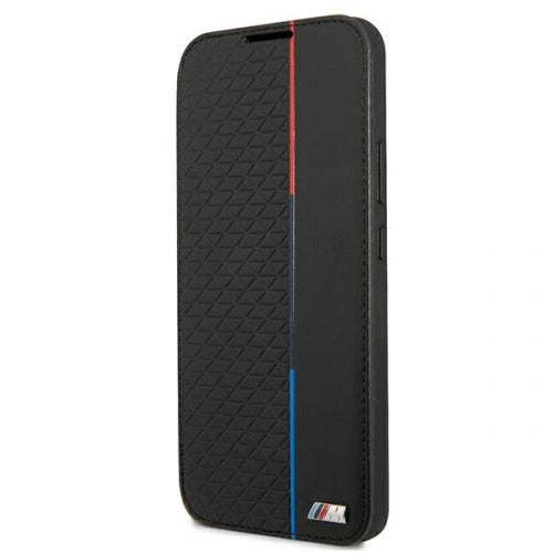 Samsung Galaxy S22 BMW Leather Flip Case w. Card Holder & Stand Function - Black