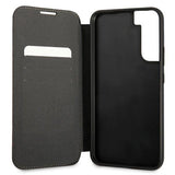 Samsung Galaxy S22 BMW Leather Flip Case w. Card Holder & Stand Function - Black