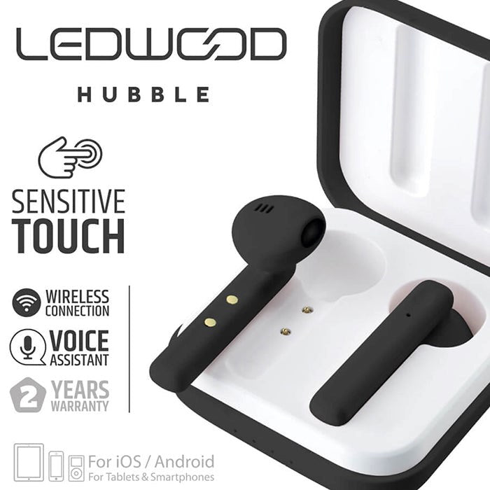 LEDWOOD Hubble True Wireless Headset In-Ear w. Microphone - Black