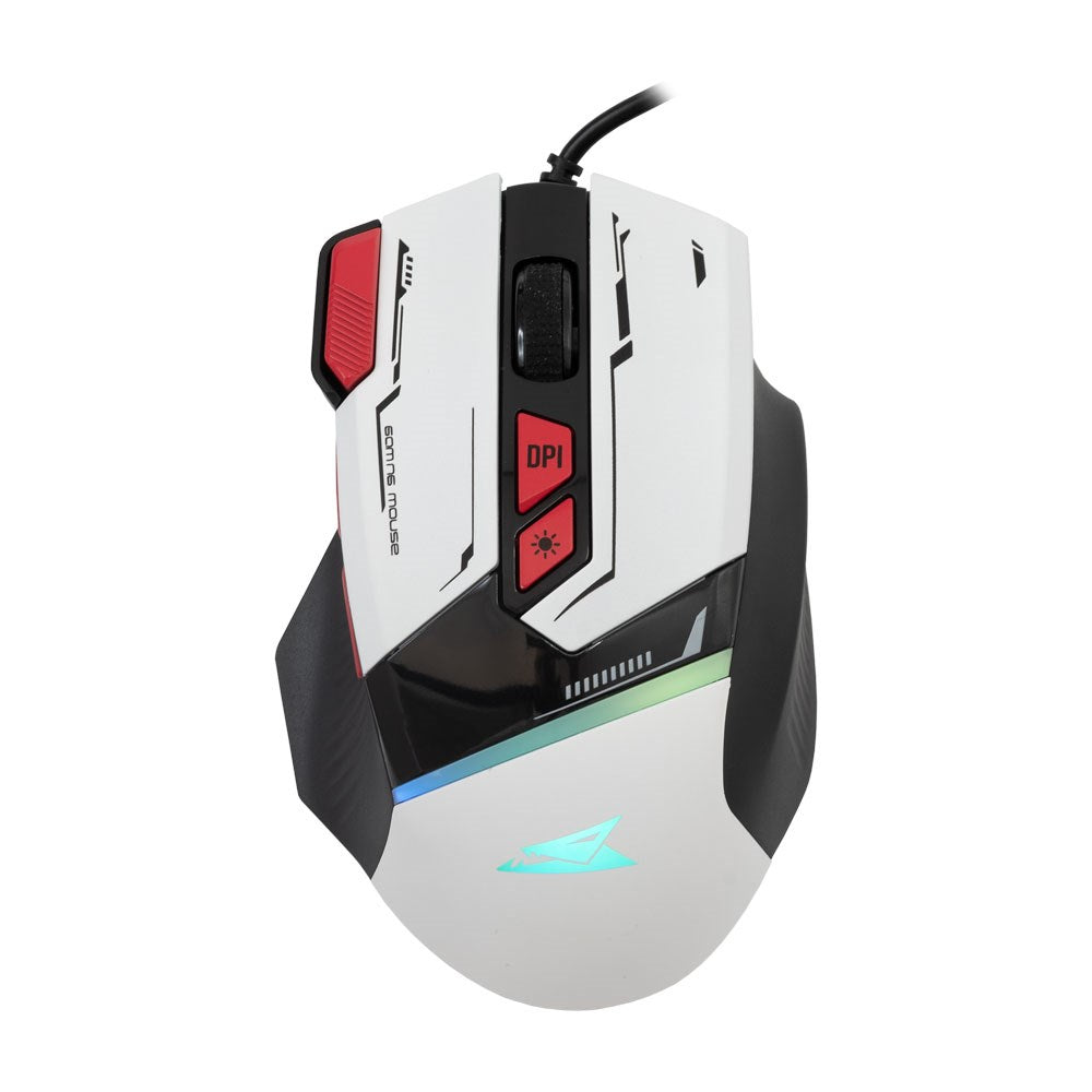 Baracuda MANTA Gaming Mouse - 8D / 12800 DPI - White