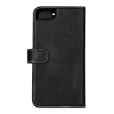 Essentials iPhone SE (2022 / 2020) / 8 / 7 / 6 / 6s Real Leather Flip Case 2 in 1 with Card Holder - Black