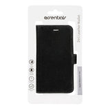 Essentials iPhone SE (2022 / 2020) / 8 / 7 / 6 / 6s Real Leather Flip Case 2 in 1 with Card Holder - Black