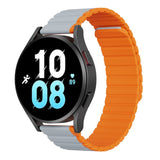 Smartwatch Strap 20mm Dux Ducis LD-Series Magnetic Silicone Strap - Grey / Orange