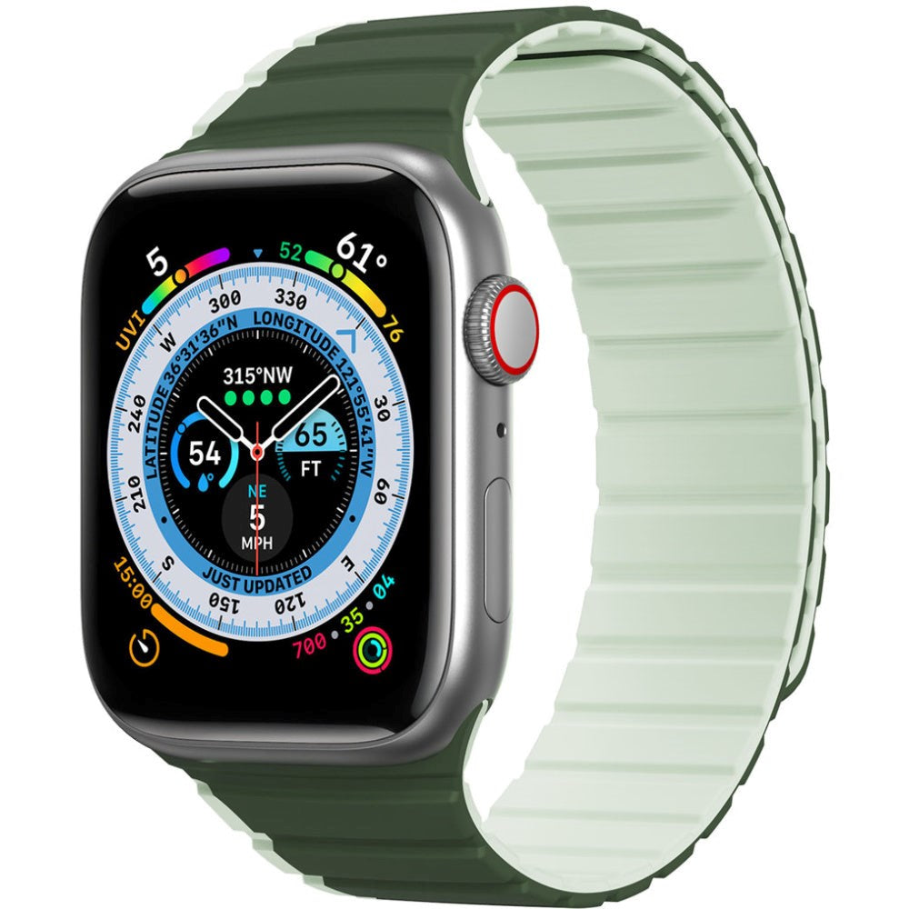 Apple Watch (42/44/SE/45/46/49mm) Dux Ducis LD-Series Magnetic Silicone Strap - Green