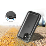 iPhone 11 Tech Protect Waterproof Case - Transparent / Black