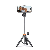 Tech-Protect L03S Compact Selfie Stick with Bluetooth Button & Tripod - Black