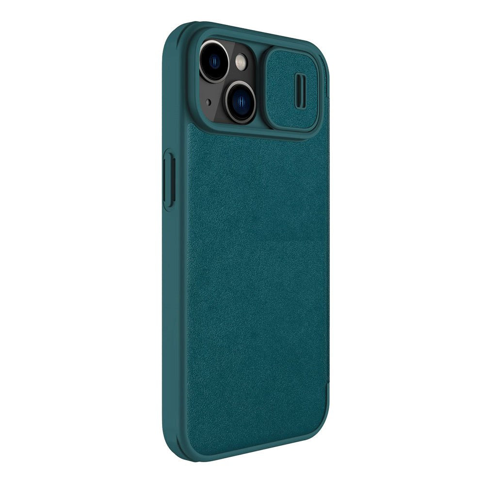 iPhone 14 Plus Nillkin Qin Pro Leather Flip Case - Green