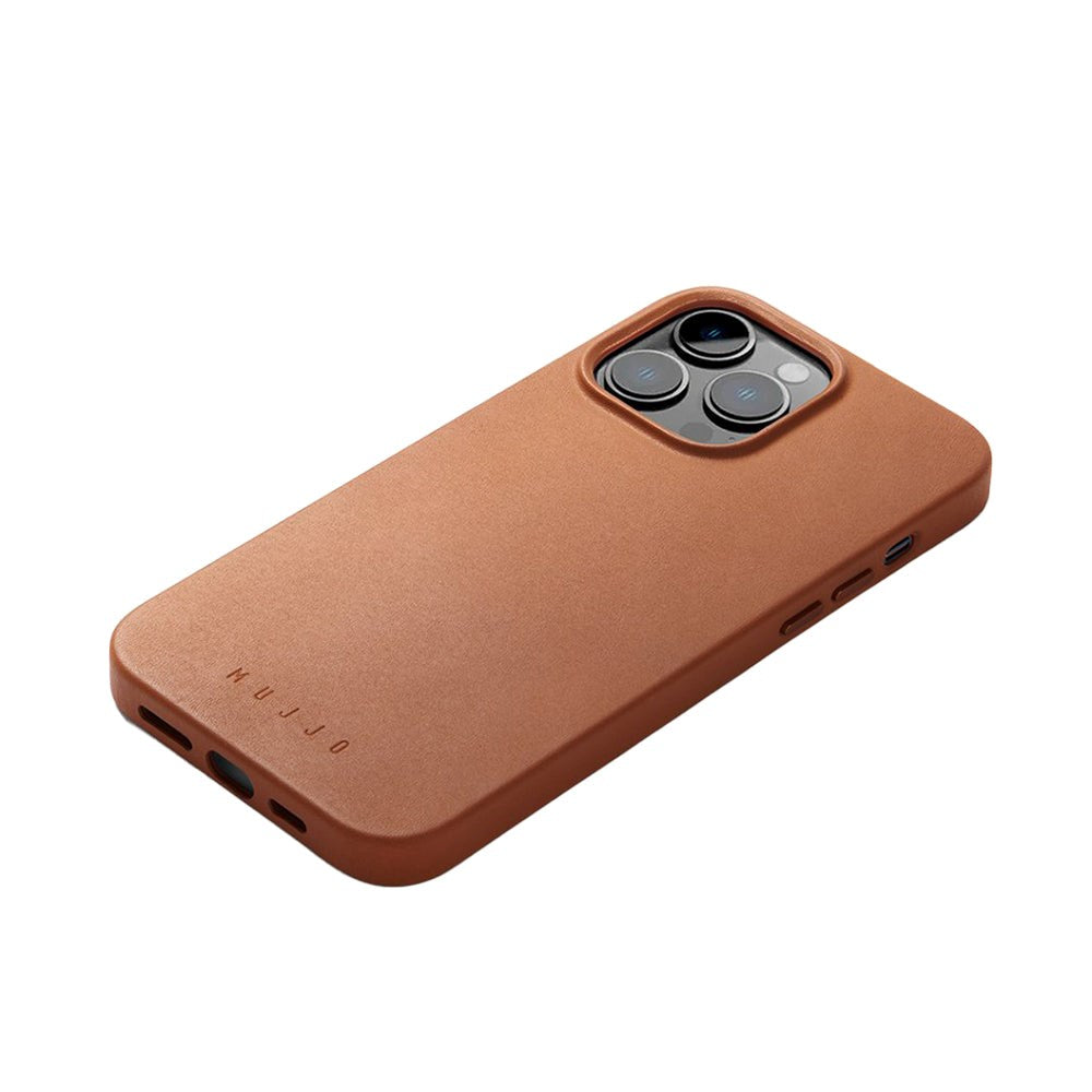 Mujjo iPhone 14 Pro Max Leather Case - MagSafe Compatible - Brown