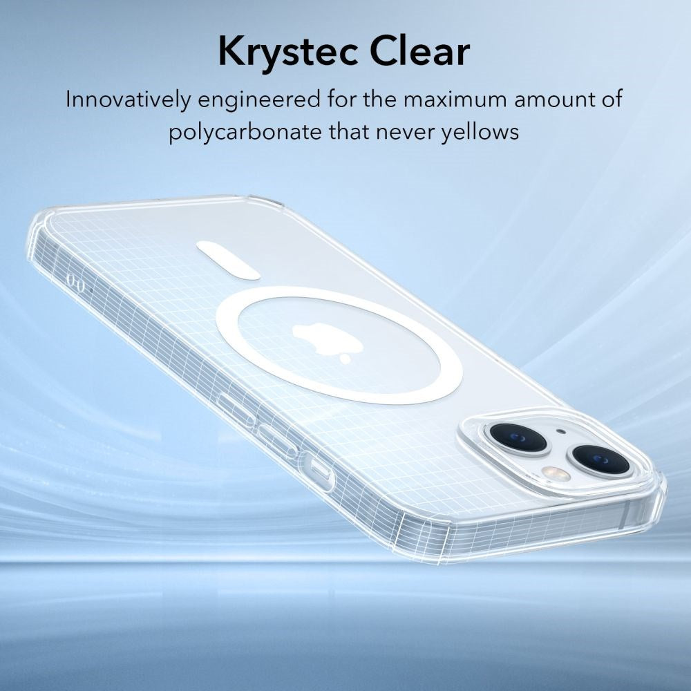 iPhone 14 Plus ESR Krystec Halolock Case - MagSafe Compatible - Transparent