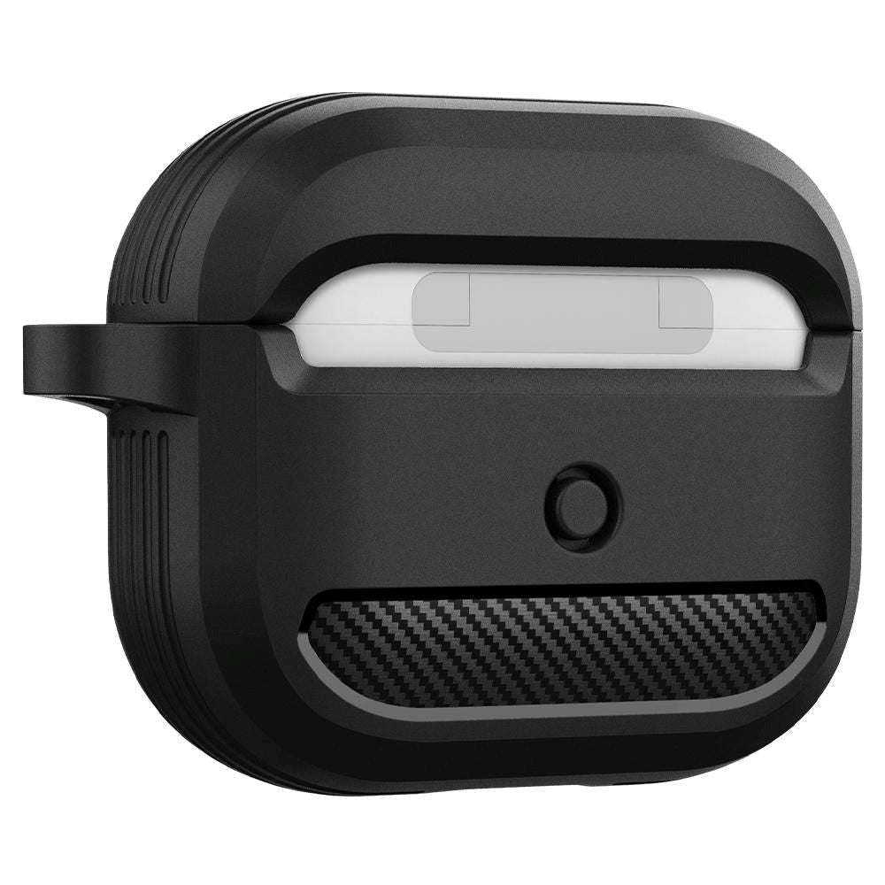 Spigen Rugged Armor Apple Airpods (3rd gen.) Case w. Carabiner - Black