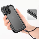 Tech-Protect iPhone 14 Plus Waterproof Case - Transparent / Black