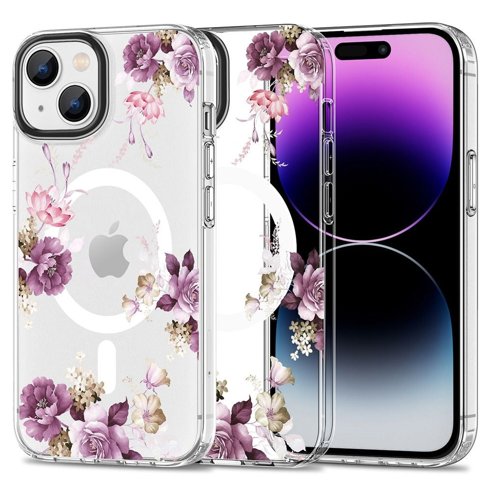 iPhone 15 Plus Tech-Protect MagMood Case  - MagSafe Compatible - Spring Floral