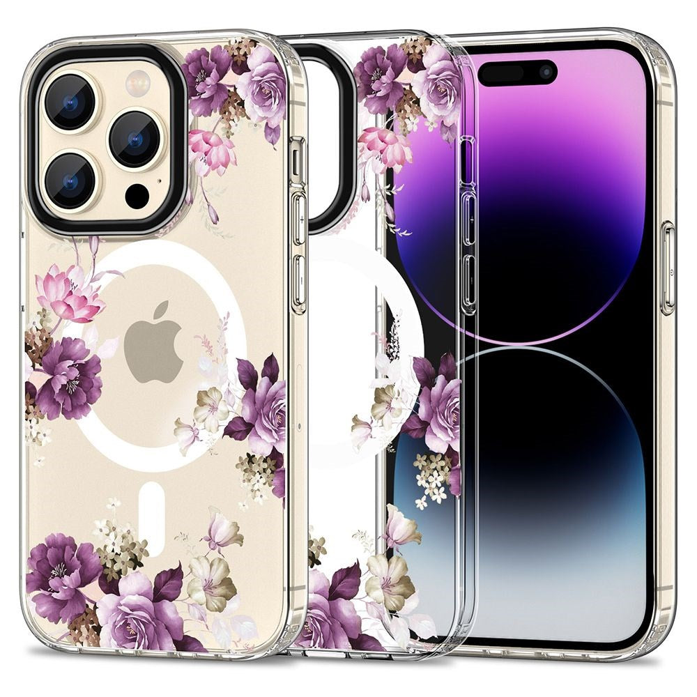 iPhone 15 Pro Max Tech-Protect MagMood Case  - MagSafe Compatible - Spring Floral