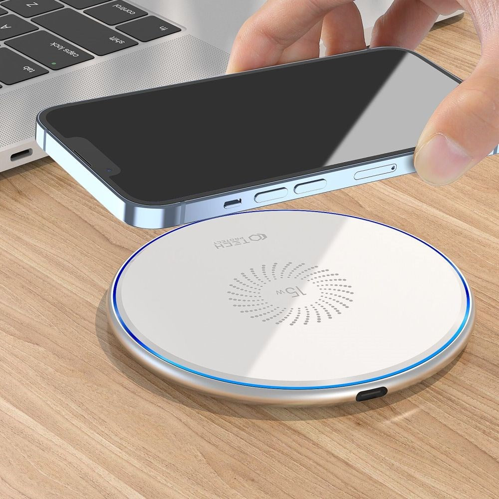 Tech-Protect C1 Single Charging Pad Wireless Charger 15W - White