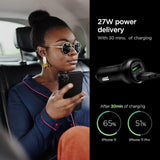 Spigen SteadiBoost Car charger PD 45W with USB-C & USB-A - Black