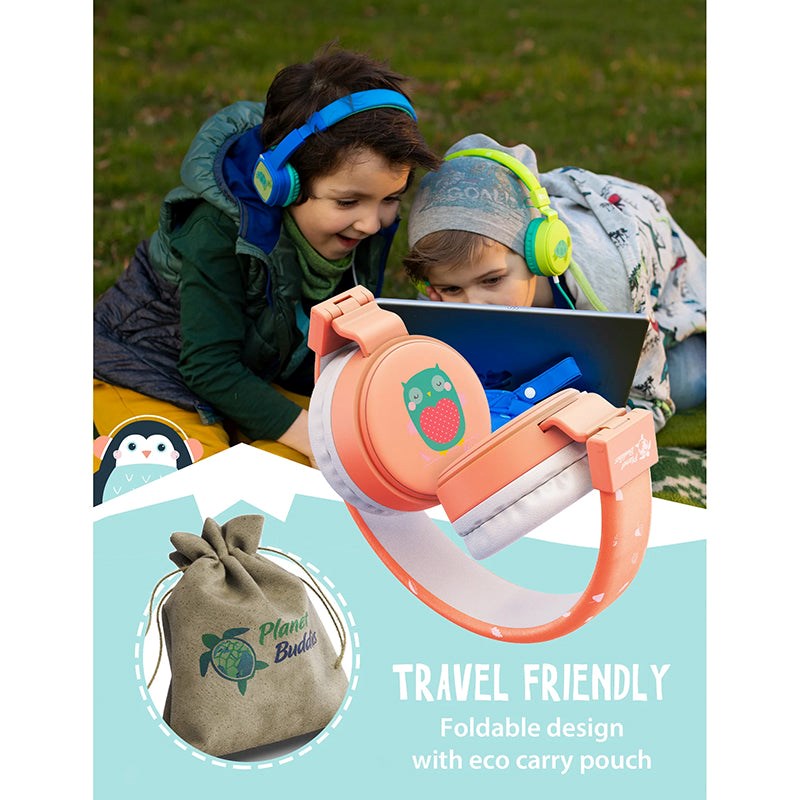 Planet Buddies On-Ear Children's Headset with. Jack plug - Green / Turtle