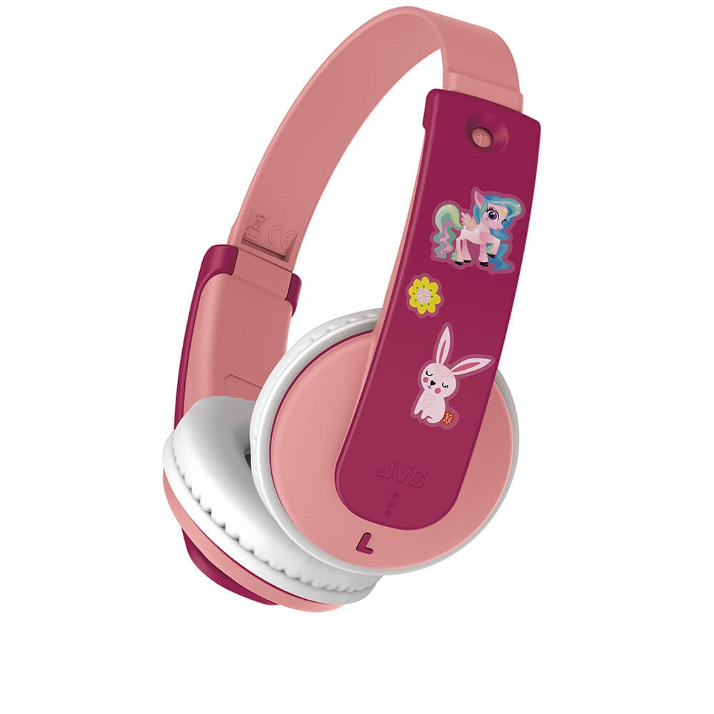 JVC Tinyphones HA-KD10W Wireless Kids Headset Max. 85dB w. Stickers - Pink