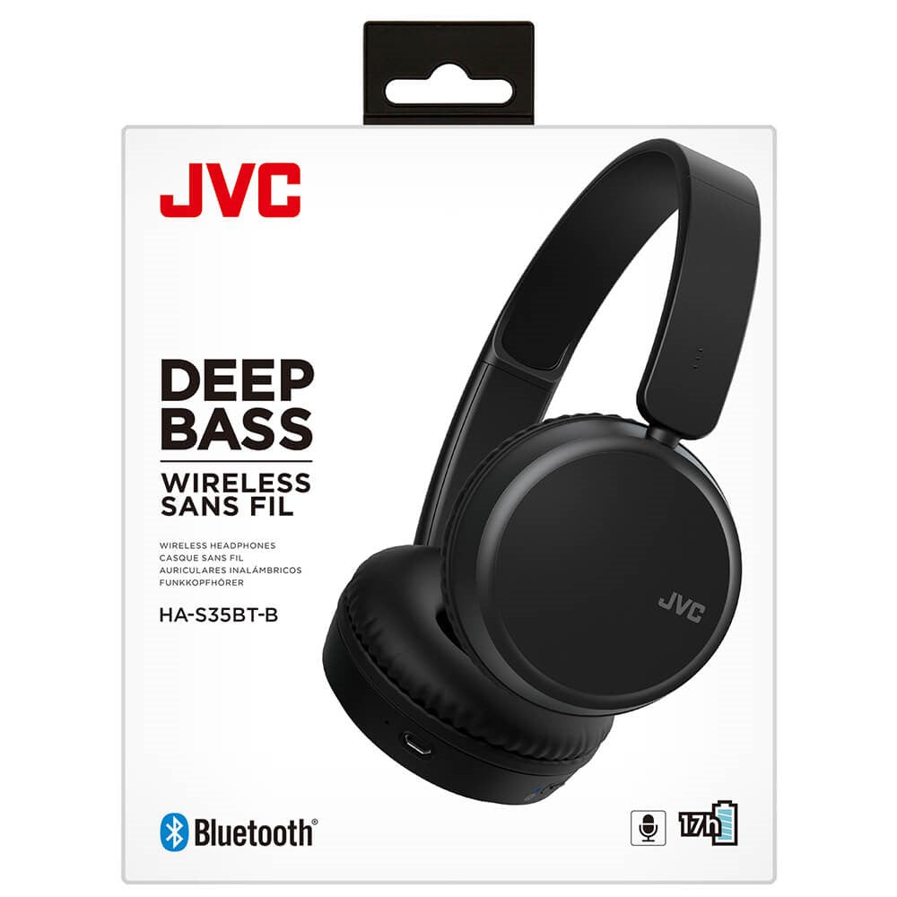 JVC HA-S35BT Bluetooth On-Ear Headphones - Black