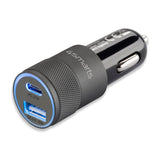 4smarts Rapid+ Fast Car Charger 27W PD / 18W QC - 1x USB-A 1x USB-C - Black