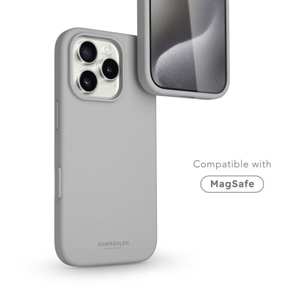 Vonmählen iPhone 16 Pro Max Eco Silicone Case - MagSafe Compatible - Light Gray