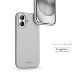 Vonmählen iPhone 16 Eco Silicone Case - MagSafe Compatible - Light Grey