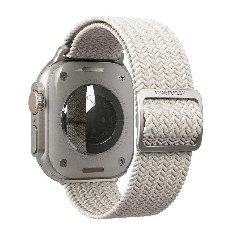 Vonmählen Apple Watch (38/40/SE/41/42mm) Woven Loop Nylon Watch Strap - Cream