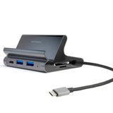 4smarts 7-in-1 USB-C Hub Universal Stand for Mobile & Tablet - Grey