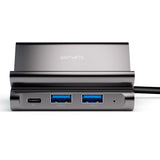 4smarts 7-in-1 USB-C Hub Universal Stand for Mobile & Tablet - Grey