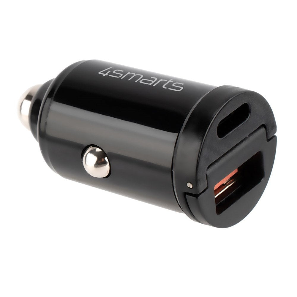 4smarts VoltRoad Pico 20W PD Car Charger - USB-C & USB-A - Black