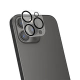 iPhone 15 Pro / 15 Pro Max 4Smarts StyleGlass Camera Lens Protective Glass - 2 pcs. - Metal Graphite / Clear Acryl