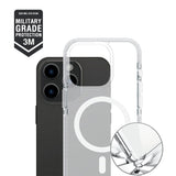 iPhone 15 Pro Max 4smarts Hybrid Guard Case - MagSafe Compatible - Transparent / White