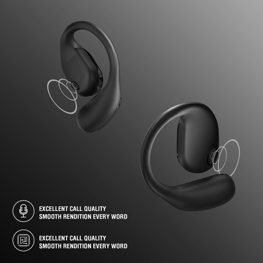 4smarts True Wireless SkyBuds Sport Headphones - Open-Ear - Black