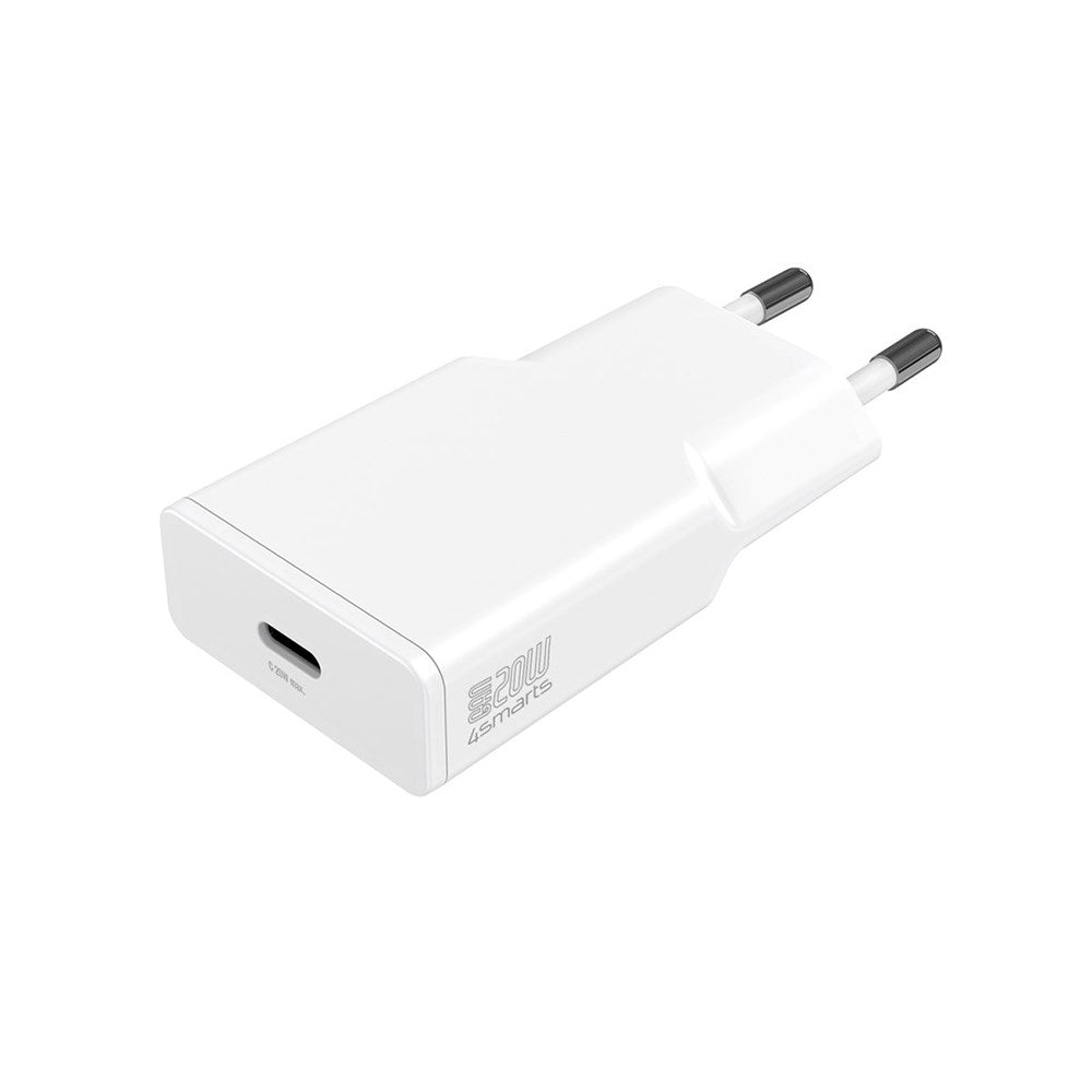 4Smarts PD Slim Wall Charger GaN 20W w. USB-C - White