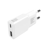 4Smarts PD Slim Wall Charger GaN 20W w. 1 x USB-C & 1 x USB-A - White