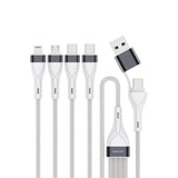 4smarts 4-in-2 Multi Charging Cable - USB-C / USB-A / Lightning / Micro USB - 25cm - White