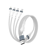 4smarts 4-in-2 Multi Charging Cable - USB-C / USB-A / Lightning / Micro USB - 25cm - White