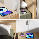 4smarts FlatPlug Slim Dual Wall Charger - 45W / 2x USB-C - White