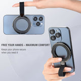 4smarts Magnetic Finger Ring - MagSafe Compatible - 2 pcs - Black / Orange