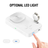 4smarts 3-in-1 Qi2 Wireless Charging Station - MagSafe Compatible - White