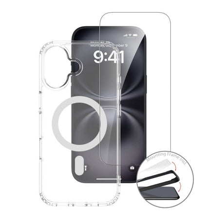 iPhone 17 4Smarts 360° Protection Set with Case & Screen Protection Glass - MagSafe Compatible - Transparent