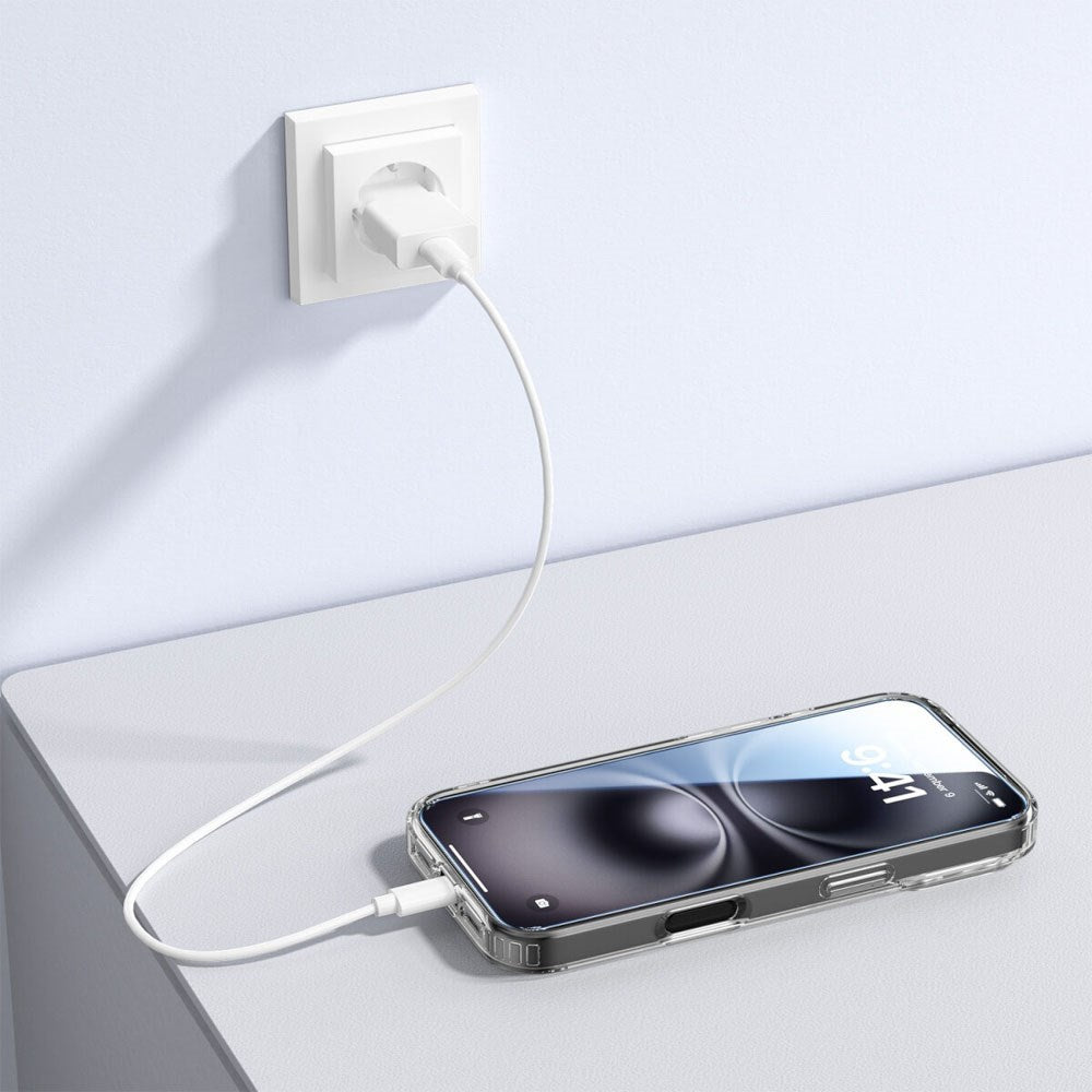 iPhone 17 Pro Max 4Smarts 3-in-1 Premium Starter Set - MagSafe Case, Screen Protector & 20W Wall Charger - Transparent / White