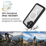 iPhone 17 4Smarts Waterproof 360 Case - MagSafe Compatible - Transparent / Black