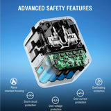 4smarts Nomad Universal Travel Adapter 20W with 2 x USB-C & 1 x USB-A - White