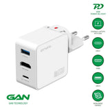 4smarts 3-in-1 HDMI Hub 65W Wall Charger - White