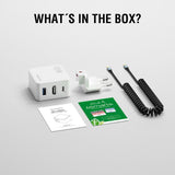 4smarts 3-in-1 HDMI Hub 65W Wall Charger - White