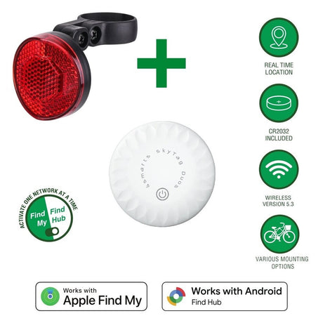 4smarts SkyTag GPS Tracker with Reflector – Apple Find My & Android Find Hub - White