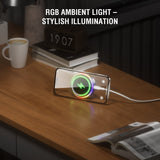 4smarts Wireless Charger with Built-in Cooling & RGB Light - MagSafe / Qi2 Compatible - Grey