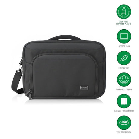4smarts Eco Clamshell Computer Bag - 13-14" - Black